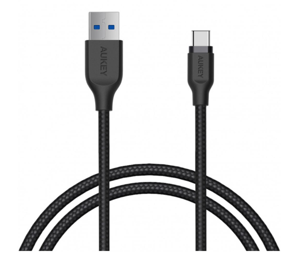 AUKEY Kabel USB-A - USB-C 5Gbps QC 15W 2m w oplocie CB-AC2 BK - 1220093 - zdjęcie